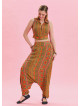 Orange Ethnic Shalwar with Pocket Detail and Laced Legs 4477